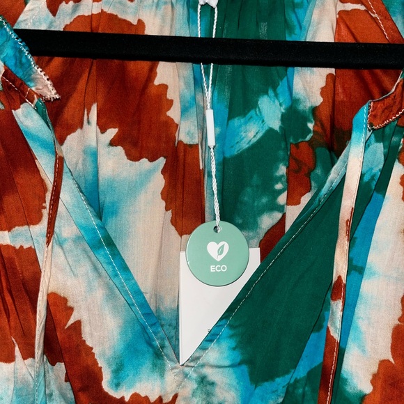 RAILS NWT SIZE XL TIE-DYE SHIBORI CINCH WAIST DRESS - Picture 5 of 10